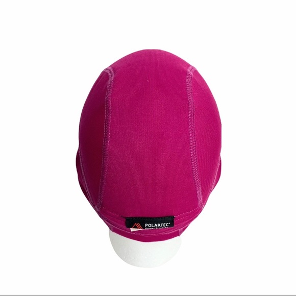 Pink Lands End POLARTEC® Power Stretch® Hat With Ponytail Opening - Picture 5 of 10